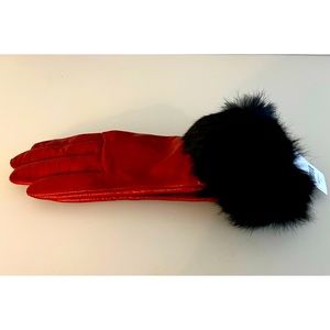 Gorgeous red leather gloves